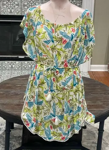 Versona Tropical Bird Print Swim Coverup - One Size Fits All - NWT
