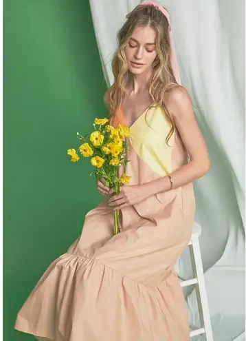 English Factory COLOR BLOCK MAXI DRESS