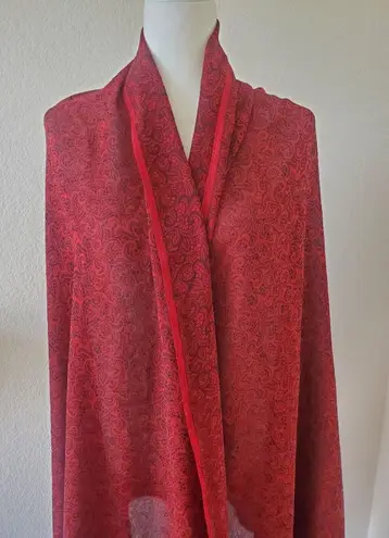 Scrap Fabric Crafts Quilting Sewing Cloth Floral Paisley Red 190"x45" Unbranded