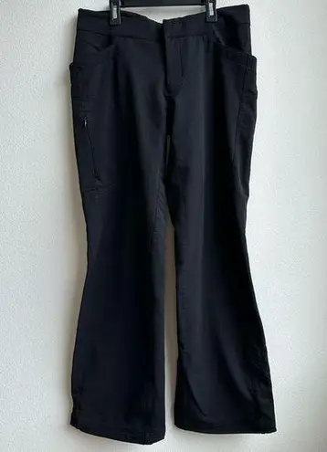 Mountain Hardwear  Black Nylon Hiking Athletic Travel Pants Size 10 Straight Leg