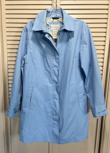 White Stag Light Blue Long Sleeve Zip/Snap Up Rain Jacket Size M (8-10) Pockets