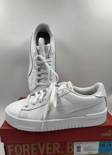 Puma  Court Sneaker, White, Women's Casual Low Top Leather Shoes Size 10