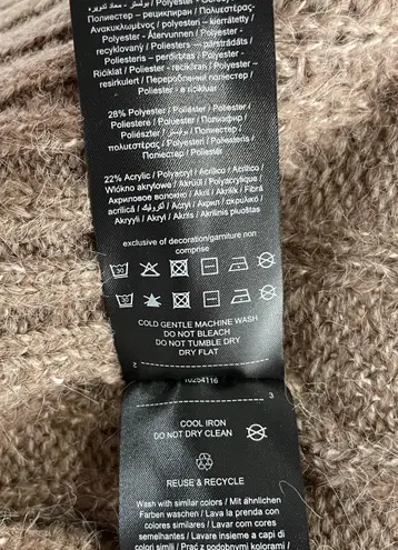 VERO MODA New Cable Knit V-Neck Sweater Vest Briella Brown Fossil