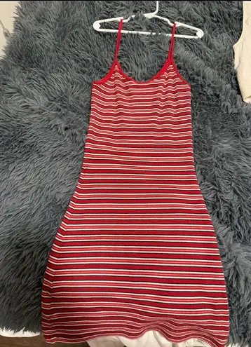 Brandy Melville Red Striped Kyran Dress