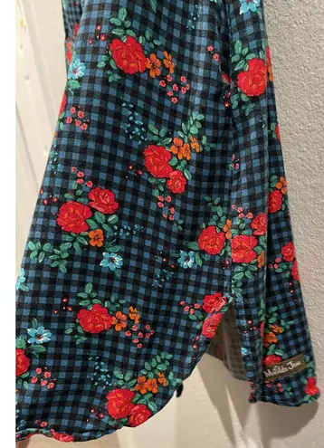 Matilda Jane Fa La La Gingham Floral Shirt Mini Dress