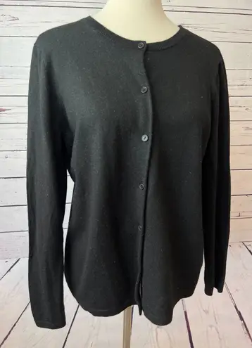Pendleton Woolen Mills Cardigan Sweater XL Extra Large 100% Merino Wool Black - Image 1