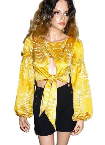 Camila Coelho Gold Marcia Cropped Top S NWT