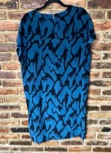 by Malene Birger Bellatrix Harluna Silk Short Sleeve Dress Women's Size 42 US 12 Blue