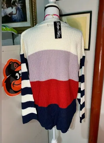 Evelyn Taylor Color Block Sweater Size L
