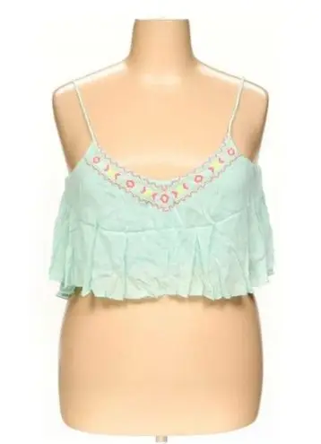 Truth NYC Truth Teal Crop Top Large
