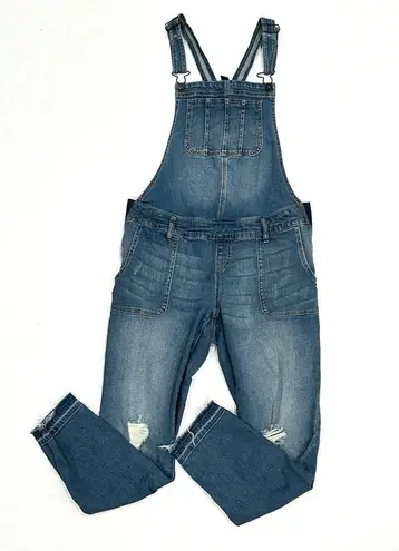 Indigo Blue Motherhood Maternity Stretchy Jean Overalls