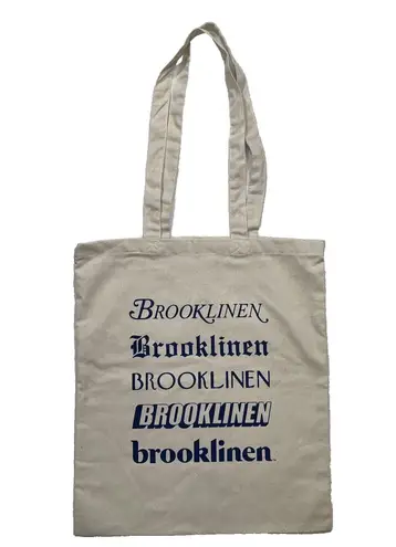 Brooklinen Canvas Logo Tote NWOT Blue