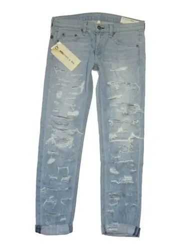 Rag and Bone NWT  / JEAN Dre Skinny in Thrasher Destroyed Slim Boyfriend Jeans 27