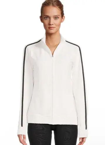 Avia Womens Athletic Jacket Size 22 XXXL Track Style Off White New