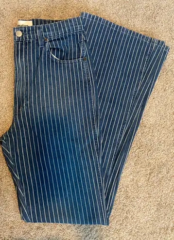 Reformation Pinstripe Bootcut Jeans