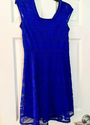 Xhilaration Blue Lace Summer Dress Juniors