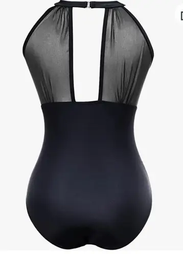 One Piece I2CRAZY Womens  Swimsuits Mesh V Neck Monokini Bathing Suits Tummy Control Swimwear