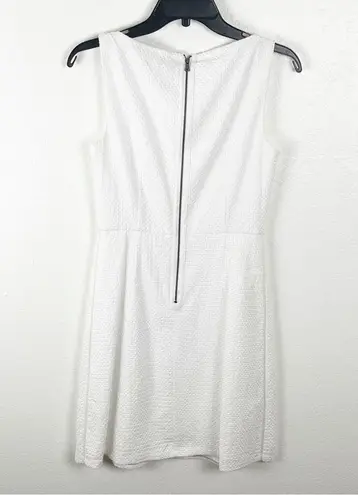T Tahari Maylin White Lined Sleeveless Exposed Back Zipper Dress, Size 2