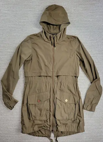 Mountain Hardwear Women’s XS Rain Jacket Hooded Olive Green Vented Parka