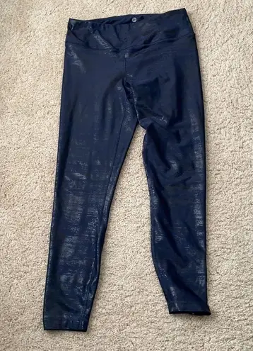 Set of 3 90 degree legging navy/purple/shiny green size L Blue Size L