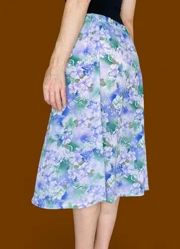 Vintage Handmade Purple & Green Floral Girly Cottage Knee