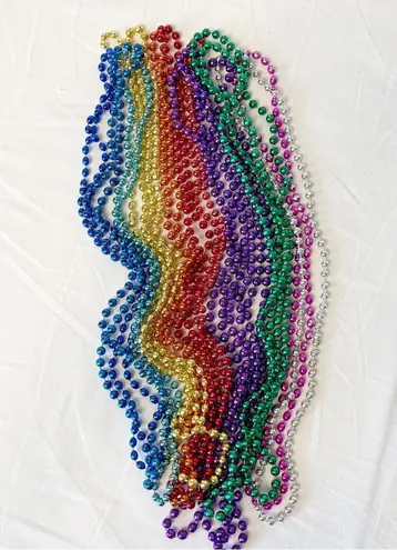 Mardi Gras Fat Tuesday Bead Necklaces Set of 15 Multiple