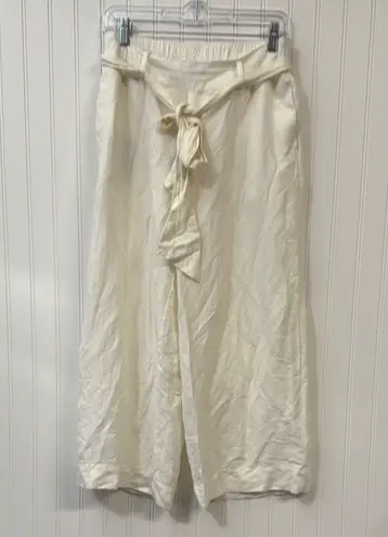 A New Day  Ivory Cream Linen Blend Wide Leg Pants Size M - Image 1