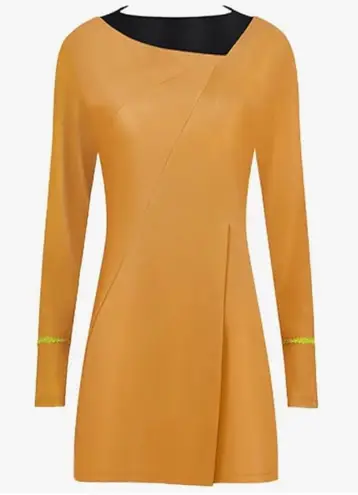 Starfleet Trekkie Uniform Gold Starship Captain Officer Halloween Dress 2x