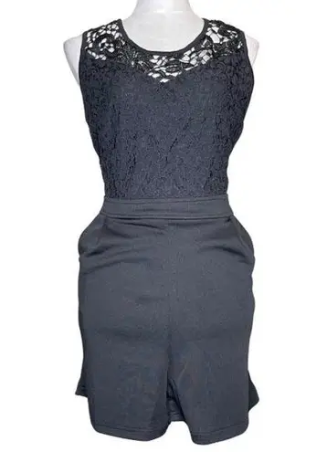 Zanzea Sleeveless Black Lace Romper Jumpsuit Cutout Sexy Back w/Pockets 3X