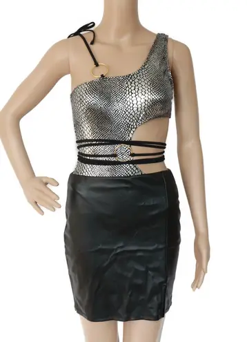 Silver Snake Skin Swimsuit/suit Top