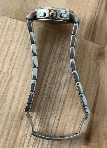 Bulova Chronograph Diamond Ladies Watch Pearl Dial Two-Tone Bracelet Case