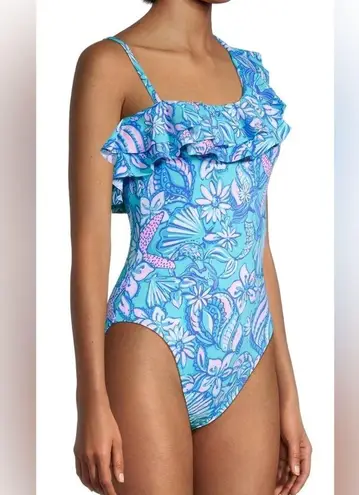 Lilly Pulitzer 
Caelum Ruffle One-Piece Swimsuit Size 0 NWT