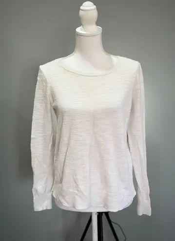 Loft CLEARANCE! White  Casual Crewneck Sweater Size S EUC