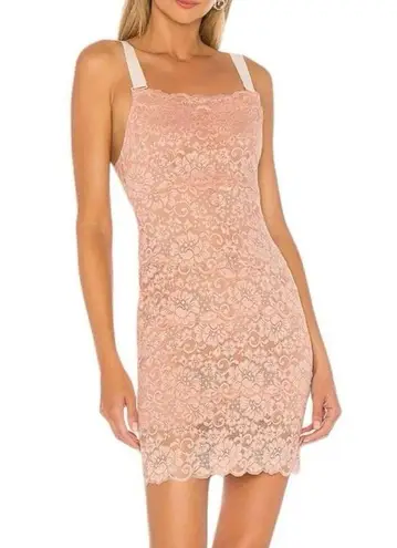 We Are HAH Size XS Tight Squeeze Bodycon Mini Dress Copper Rose Lace Lined NEW