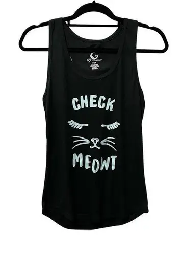 PJ Couture Black Cat Check Meowt Tank Top Sleepwear Size L Size L