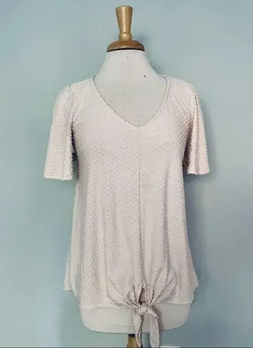 Pink Blush Maternity Light Pastel Pink Polka Dot Pregnancy Top Size S
