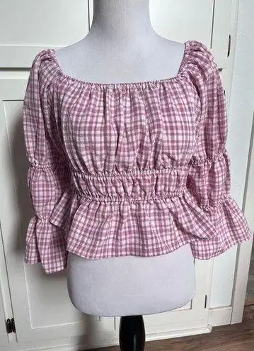 WAYF gingham blouse