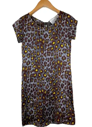 Rory Beca Women’s Silk Mini Dress Size XS Extra Small Leopard Animal Print