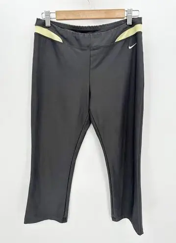 Nike Vtg  FitDry Dark Grey Flared Capri Activewear Pants Women's Size Medium M