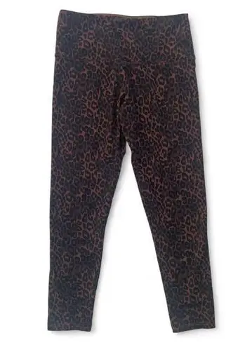 Casablanca by Marrakech Clothing Co. Leopard Leggings Size Medium Stretch Comfy Brown