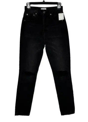 Pistola NWT Keaton Button Fly High-Waisted Slim Straight Jeans Women's Black 24