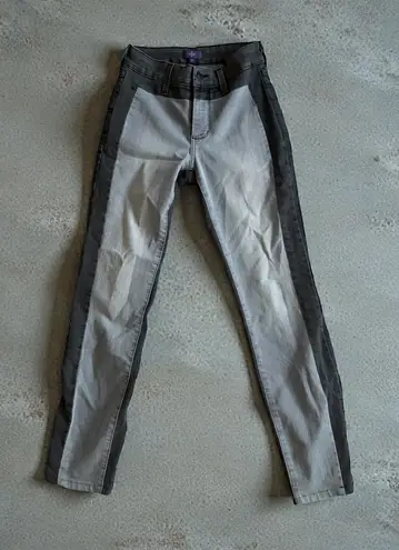 NYDJ Gray Black Two Tone Denim Jeggings Jeans Size 0