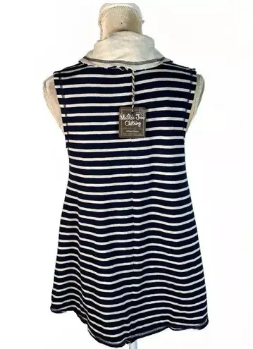 Matilda Jane NWT womens S Full Moon Reversible Cream/Navy+White Sleeveless Vest