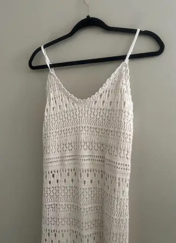 Freshman 1996 Dress M Boho Babydoll Y2K Fairy Cottagecore Crochet Maxi Sweater Size M