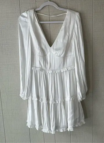 David’s Bridal DB Studio Ruffle Charmeuse V