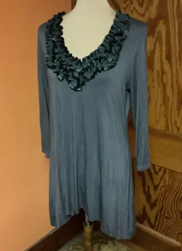 Status by chenault ruffled tunic Gray Size XL