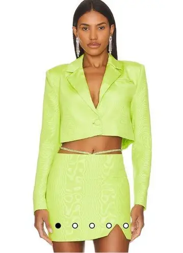 Camila Coelho Hannah Cropped Blazer in Apple Green