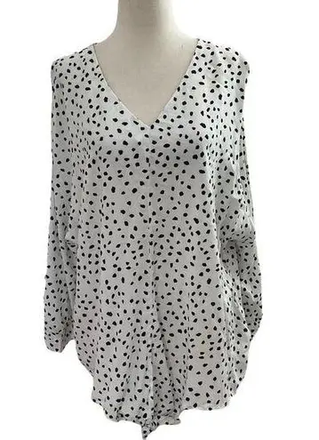 Lounge Beach Lunge White & Black Tie Front Women's Blouse Size Medium | 35-12