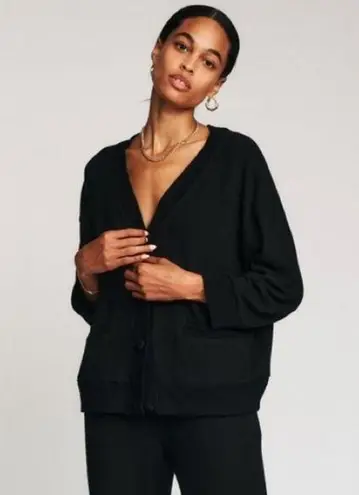 NWOT LESJOUR BLACK BUTTONED CARDIGAN BIZ