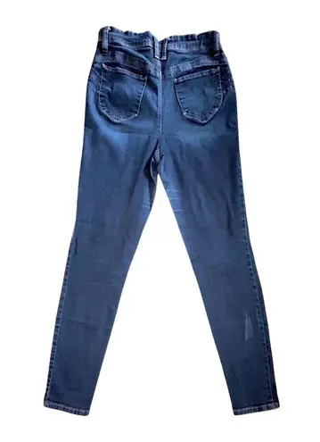 Ymi Jeans Women's Dark Blue Wash Sky High Skinny Modern Chic Size 7